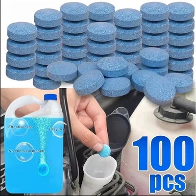 100Pcs Car Windshield Washer Cleaning Solid Effervescent Tablets Accessories