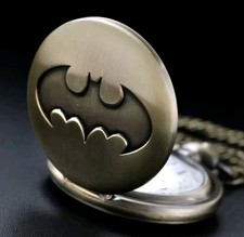 New Batman bat aged gold quartz Pocket Watch Superhero