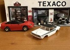 Auto World X-Traction H.O. 70 Dodge Challenger R/T White/Blk Slot Car Body Read
