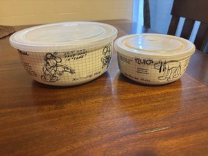 Disney Disware Glass Containers Lot Of 2