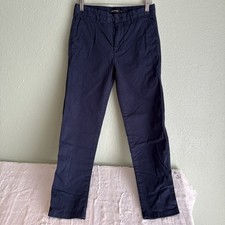 Nordstrom Boys Adjustable Waist Navy Chino Pants Size 12 School Uniform Classic