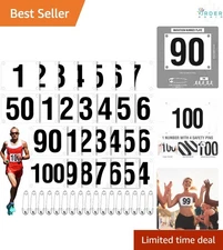 Running Bib Numbers Waterproof Tearproof with Safety Pins for Marathon Sports...