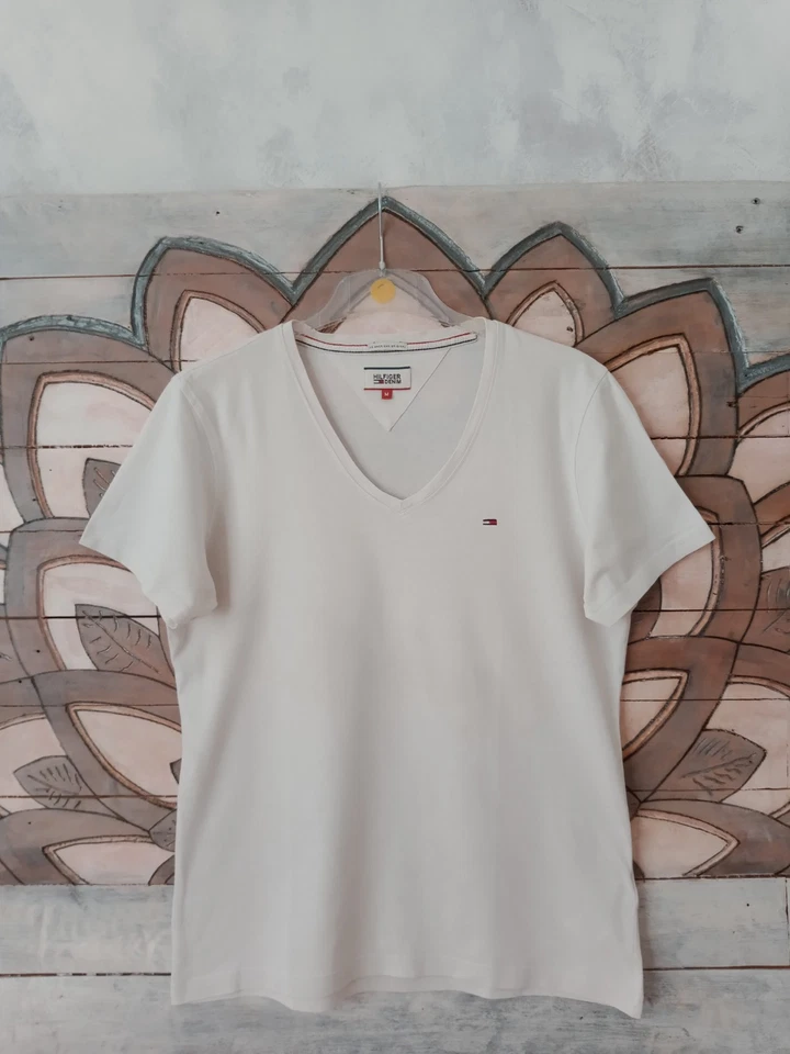 Tee-shirt Homme, Tommy Hilfiger, Blanc Cassé, Taille M - Photo 1/4