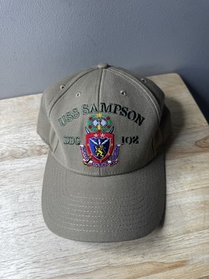 The Corps USS Sampson DDG 102 Brown Baseball Cap One Size VBSS On Back