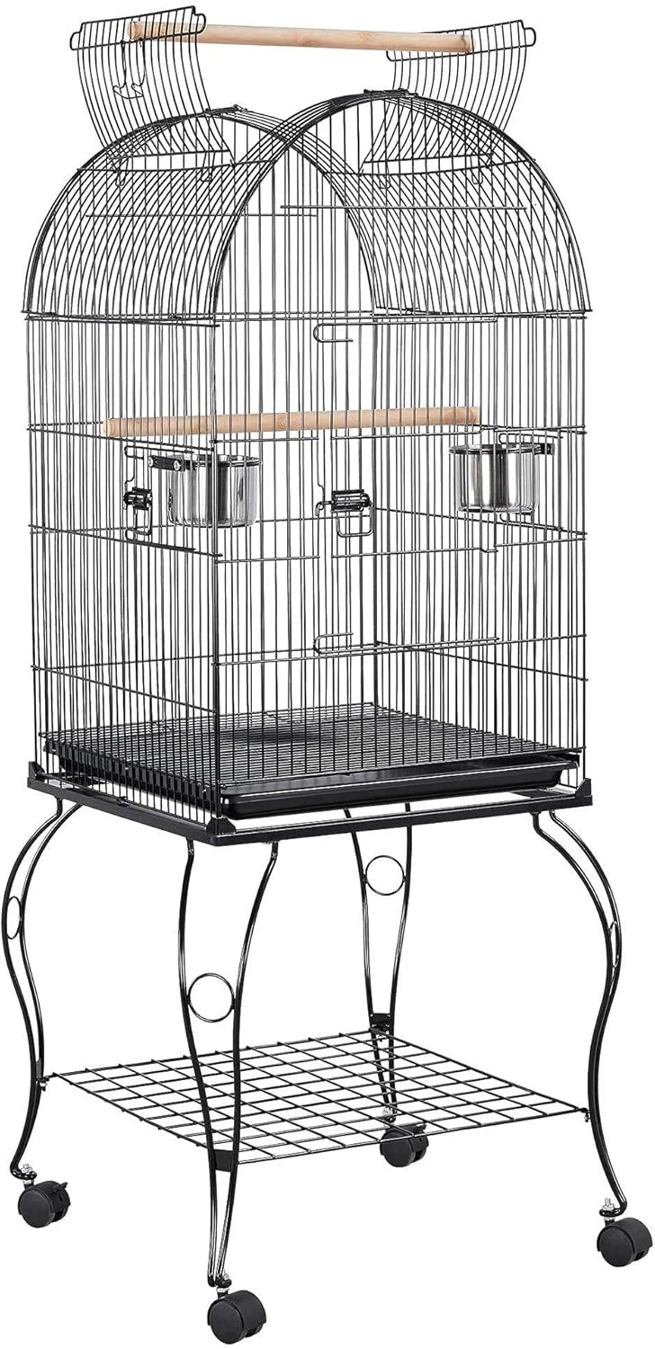 Yaheetech 150cm Parrot Cage, Open Top Budgie Cage with Stand, Large Bird Cage
