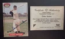 Nabisco 1994 All-Star Legends Autographs - Duke Snider COA Baseball Card L