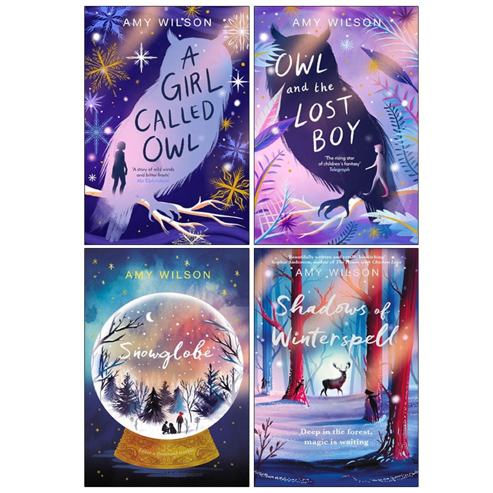Amy Wilson Collection 4 Books Set Snowglobe, Shadows of Winterspell, Owl and the