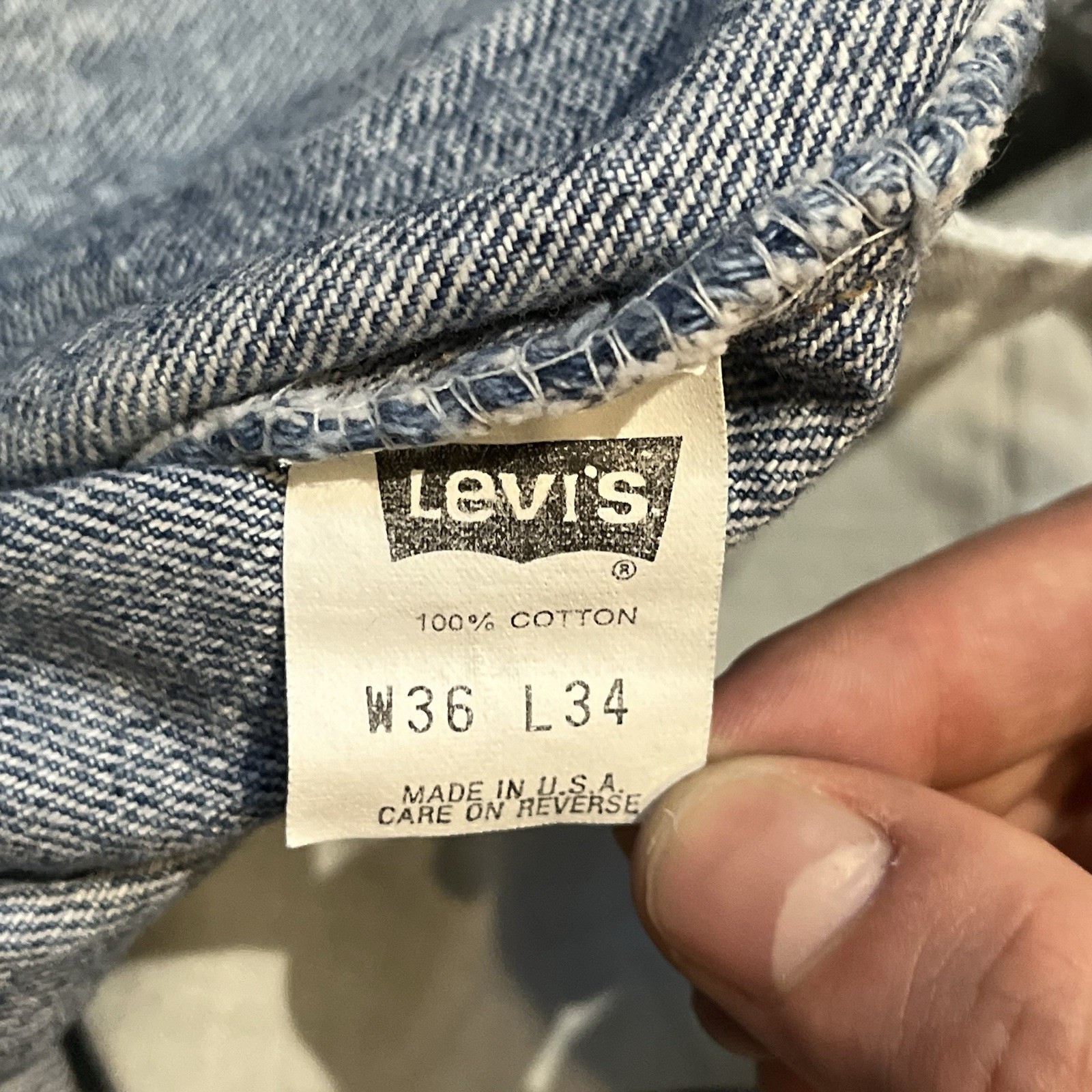 Vintage 90’s Levi’s 540 36x34 Blue Denim Straight Jeans Medium Wash  thumbnail 11