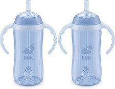 NUK Learner Straw Cup 10Oz - Toddler Cup with Soft Straw