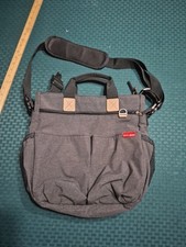 Skip Hop Duo Signature Diaper Messenger Bag dark Gray