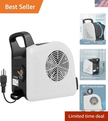 Compact High CFM Floor Fan with 3 Adjustable Speeds - Ideal for Home & Work