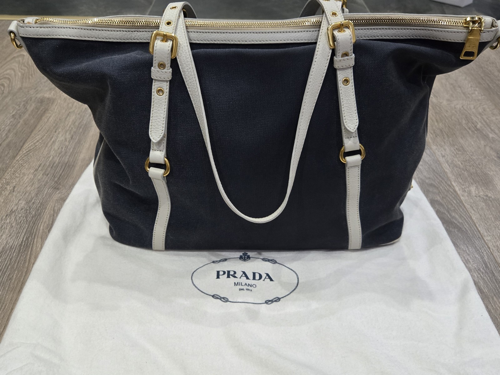 Rare Prada Demin Jacquard Bag image 2