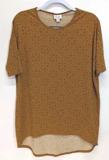 Lularoe Irma XS Shirt Dark Mustard Excellent Pre Owned Fit Sz 2-4