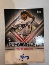 LA Dodgers Victor Gonzalez 2021 Topps Opening Day Autograph Auto  ROOKIE  ODA-VG