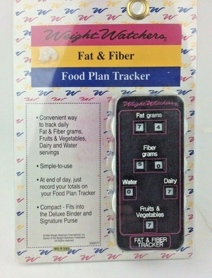 Ww Weight Watchers Fat Fiber Tracker Htf Food Plan Tracker Vintage 1995 Ebay
