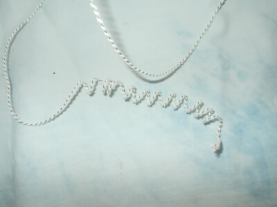 (2,33 EUR/m) 3m alte Kordel auf Draht OF-A503, D. ca 2 mm ,Christbaumschmuck