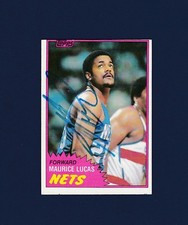 Maurice Lucas signed New Jersey Nets 1981 Topps basketball card