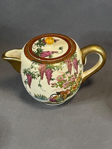 Juego de té de glicinia de porcelana Soko años 50 4 tazas 1 tetera colorida 5407 - Imagen 12 de 22