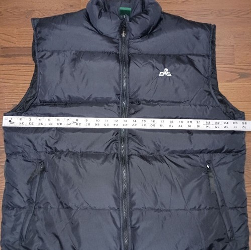 Mens EMS Eastern Mountain Sports Goose Down Black Puffer Vest Size XL 1021028 - Picture 2 of 10