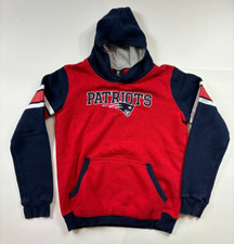 New England Patriots NFL Team Apparel Hoodie Sweatshirt Youth L 14-16 Red