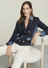 Veronica Beard Arberie Mixed-Media denim Jacket size 0