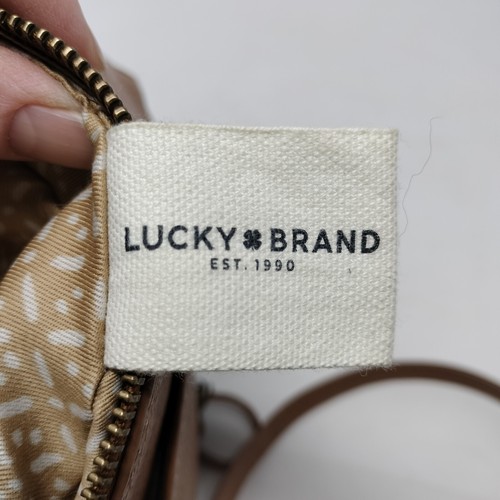 Lucky Brand Leather Cross Body Bag Small Tan Bag - Picture 7 of 8