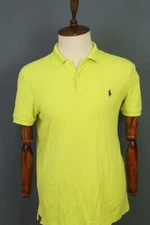 Polo Ralph Lauren Golf Yellow Green Short Sleeve Polo Shirt Size M