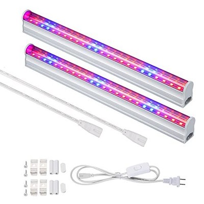 LED Grow Light, 2pcs T5 Tube SMD2835 High Brightness Red Blue Spectrum Plant  
