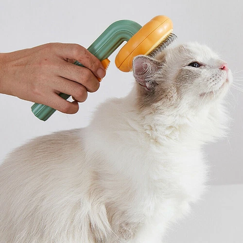 Herramienta de aseo de calabaza resbaladizo peine para mascotas perro gato conejo cachorro - Foto 3 de 6