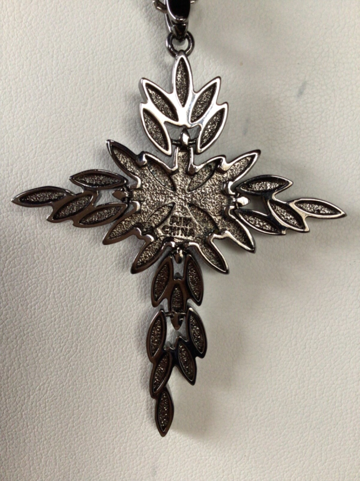 PJM Signed Dangling Leaf Moveable Religious Cross… - image 9