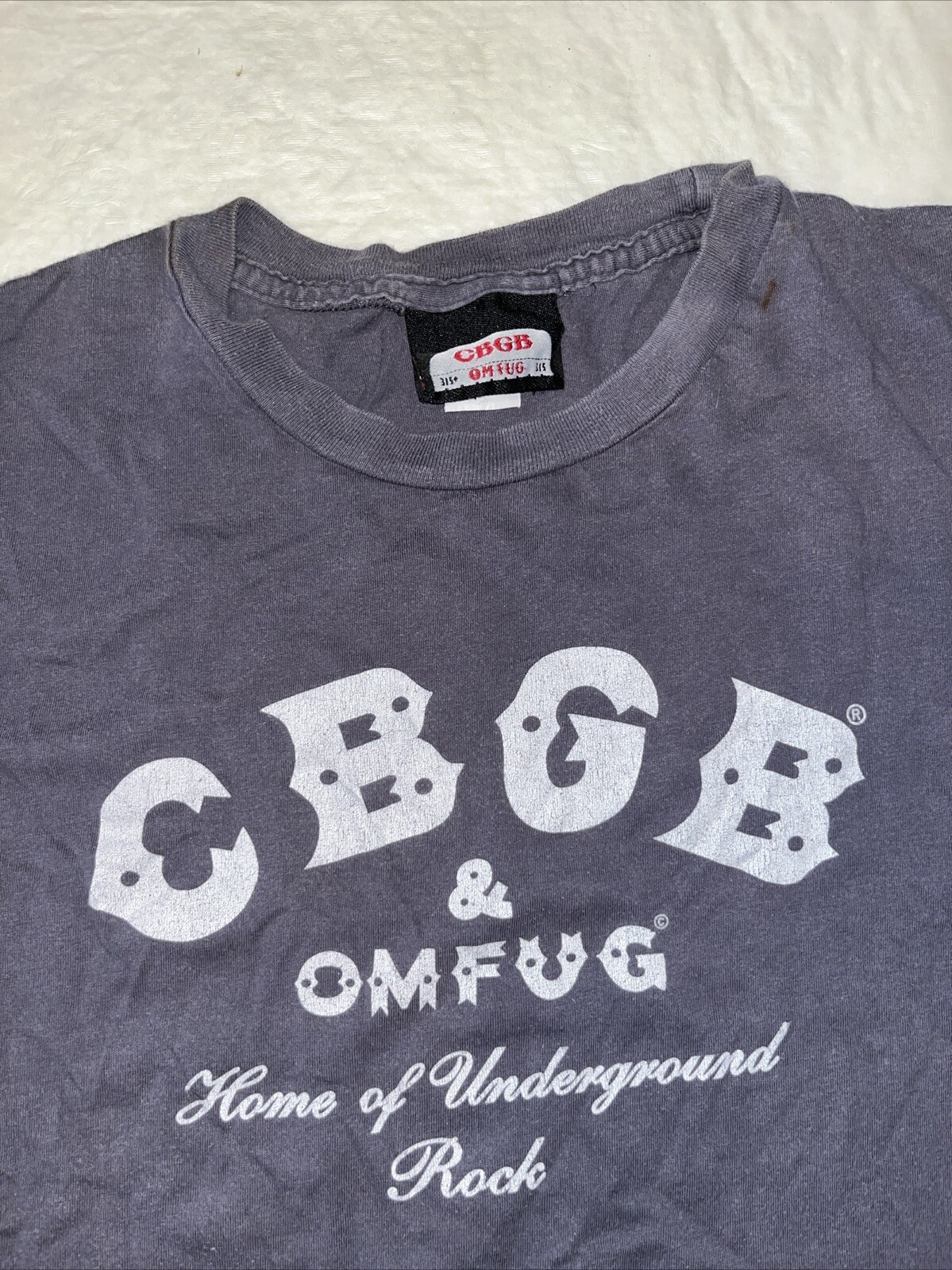 vtg CBGB OMFUG Home of Underground Rock XL black shirt USA MADE punk music