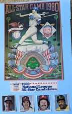 1980 MLB All-Star Game Program Player Cuts - U Pick a player