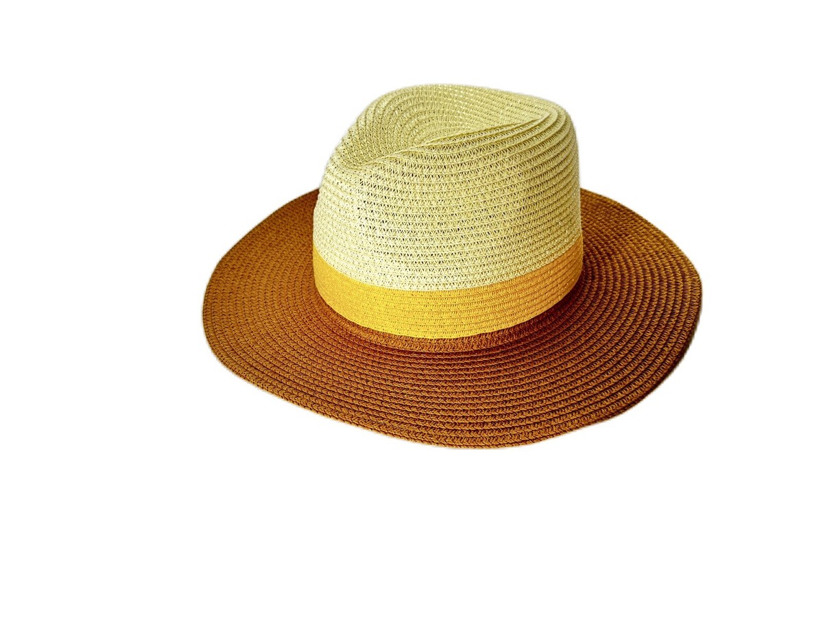 Eugenia Kim Genie Beautiful Leather Gold Details Beach Hat Excellent Condition Mirabel in Natural by Eugenia Kim main image 3