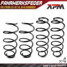 4x Federn Fahrwerksfeder Vorne Hinten für Citroën C3 II SC 1.6L Schrägheck 09-16