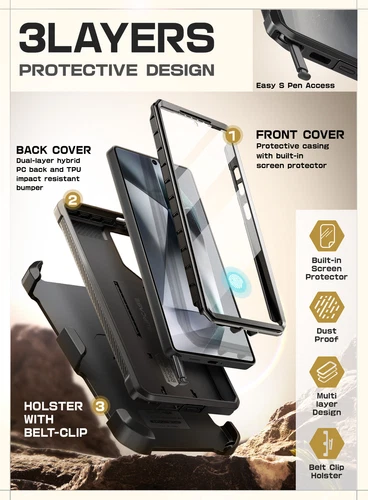 SUPCASE for Samsung Galaxy S25 Ultra Military-Grade Protection Case 2 Set Cover - Picture 2 of 38