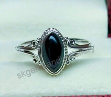 Black Onyx Ring 925 Sterling Silver Ring Boho Ring Handmade Fine Ring All Size