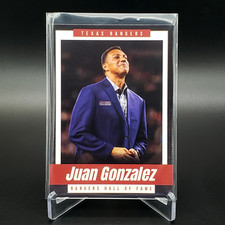 Juan Gonzalez Texas Rangers Hall Of Fame Jacket Ceremony Baseball Card 2023 Mint