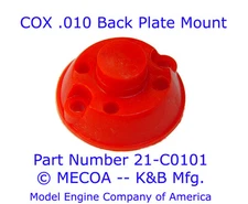 COX ENGINE .010 TD Red Back Plate Mount from MECOA Cox Hobbies