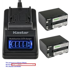 Kastar Battery LCD Quick Charger for Canon BP-970G BP-945 Canon EOS C100 Mark II