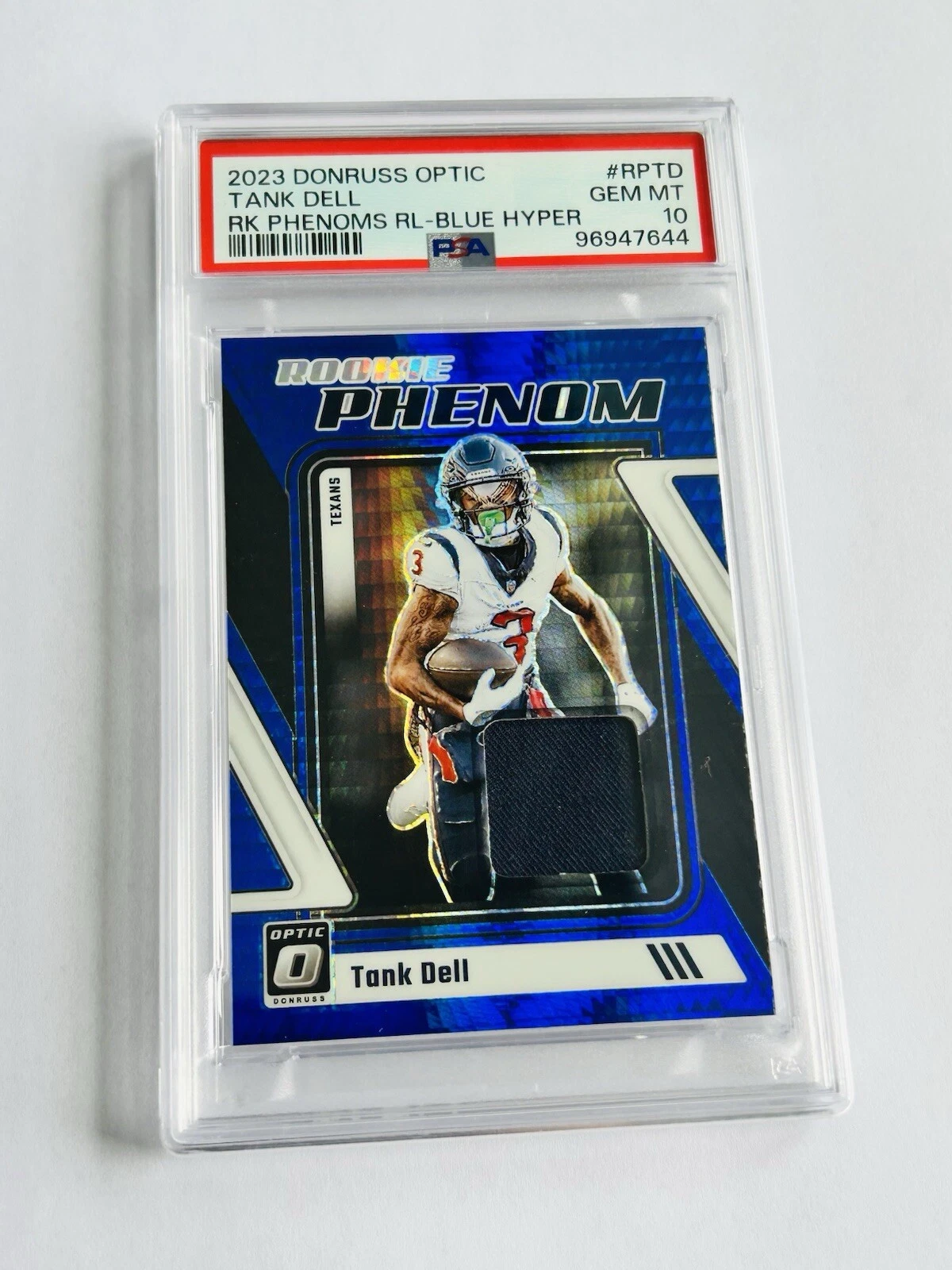 Tank Dell Panini Donruss Optic Rookie Phenoms Relics #RPTD Blue Hyper