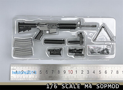1:6 WWII M4 SOPMOD Gun Rifle Weapon Model For 12