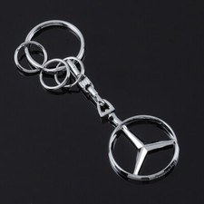 Chrome Silver Metal Car Keychain Keyring Key Chain Accessories For Mercedes Benz