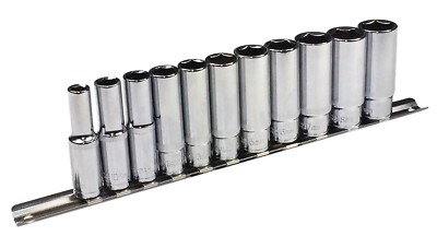 Craft-Equip 11 tlg. 3/8'' Sechskant Steckschlüsselsatz Langnüsse Langnuss Nüsse