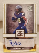 D'Vonte Price 2022 Leaf Ultimate Draft Signed Auto /99 Rookie RC