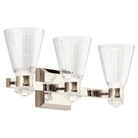 Wandleuchte Wandlampe Badezimmerlampe Led Stahl Glas IP44 B 60,8 Cm Spotlampe