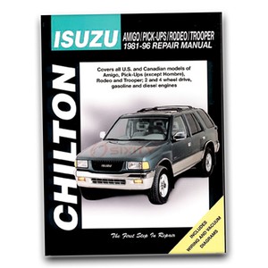 Chilton Repair Manual For 1984 2002 Isuzu Trooper Shop Service Garage Book Zo Ebay