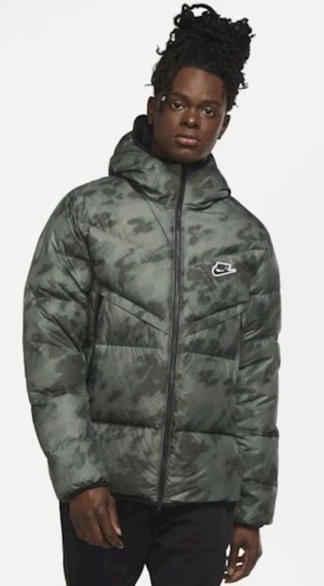 NWOT NIKE Sportswear Down Fill Camo Windrunner Shield Puffer