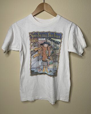 Vintage Mary Engelbreit Art Shirt Mens Sz S You d Better Not Pout Christmas Tee