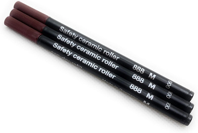 3 Pack 888 Black Medium Rollerball Refill