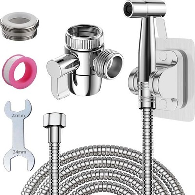 Bidet Hand Shower for Toilet with Spring Hose 2 m, Hand Shower Bathroom Bidet...